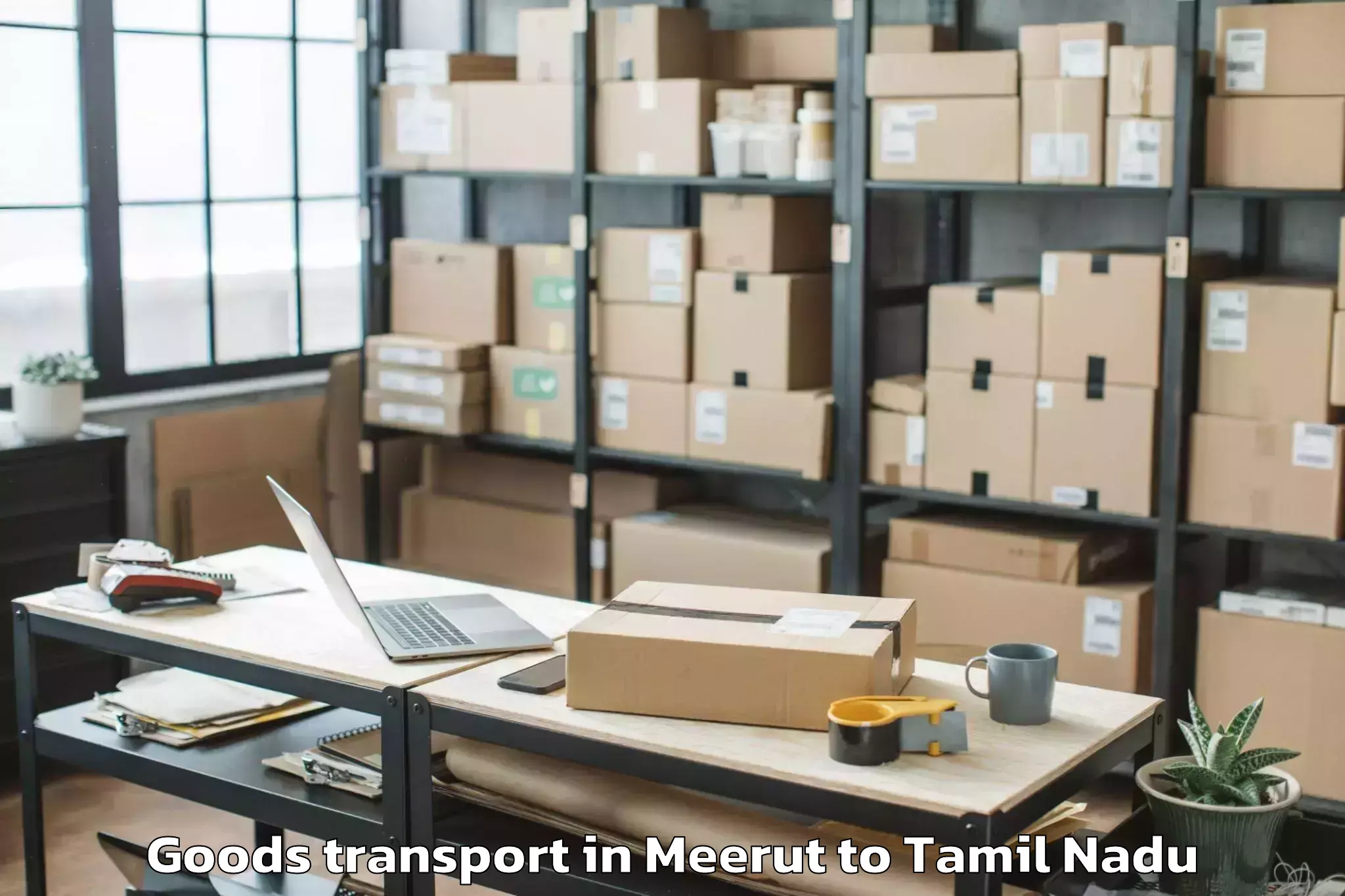 Top Meerut to Vadamadurai Goods Transport Available